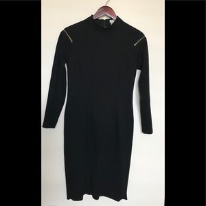 Sexy Shoulder Zipper Dress